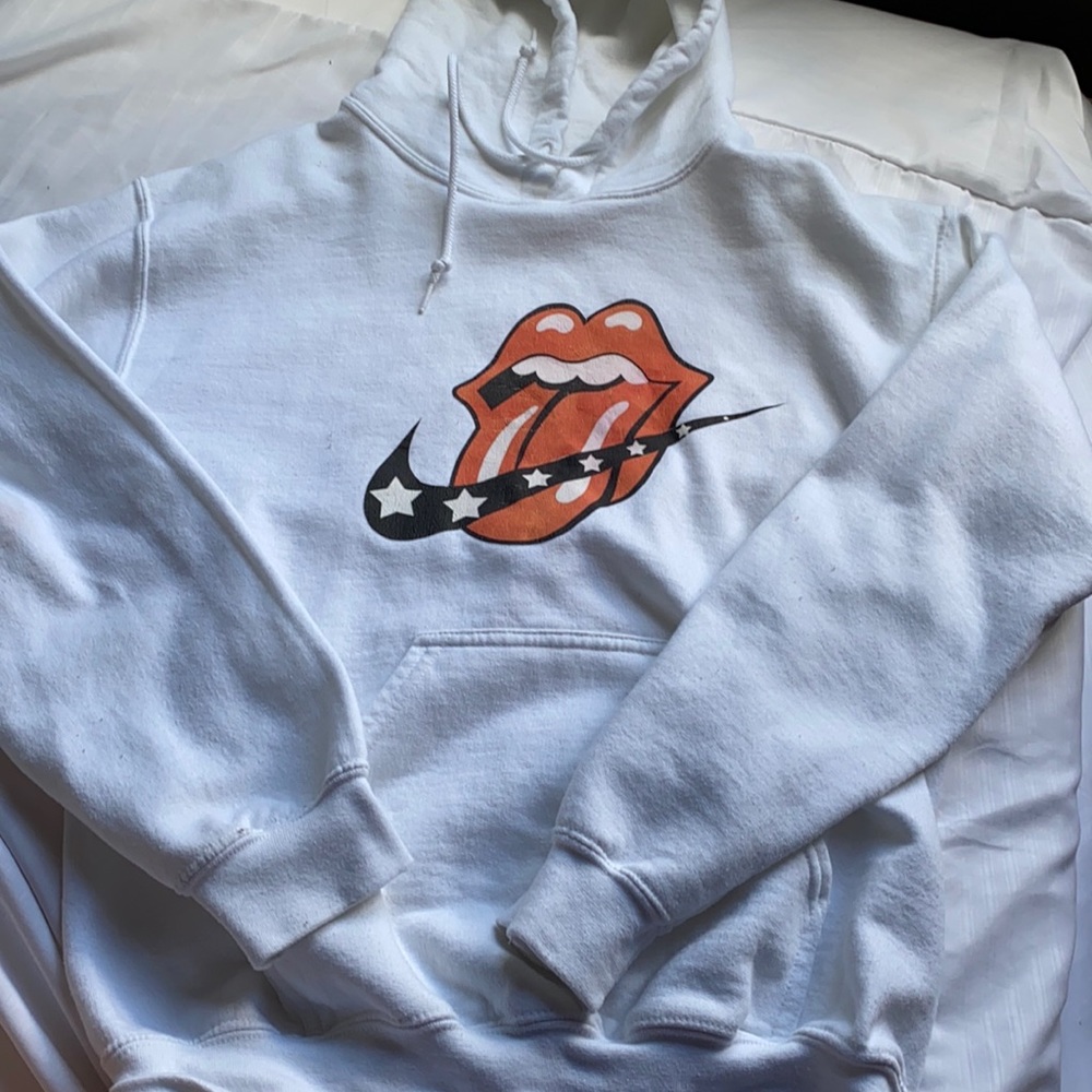 Custom nike/rolling stones sweatshirt women small